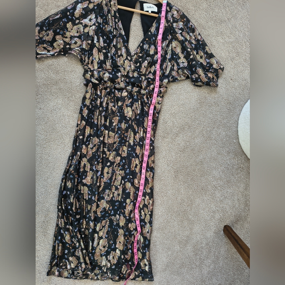 Beautiful ba&sh Lady Dress Size 1 (Small, US 4) Midi Length Silk Floral - Picture 15 of 15